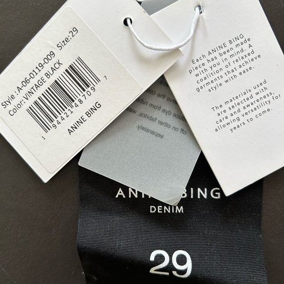 Anine Bing (29)Heath High Rise Skinny Exc cond. slit inside of ankle - Picture 2 of 5